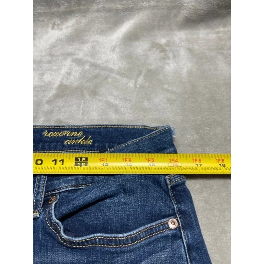 7 For All Mankind Roxanne Ankle Jean Women Size 32 Bair Crop Slim Denim - Picture 6 of 15